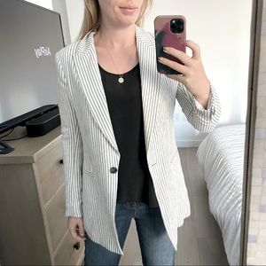 H&M Striped Long Blazer - 6